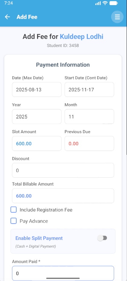 manage seats screenshot